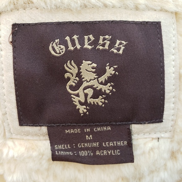 Guess Suede Coat With Faux Fur - Picture 7 of 8